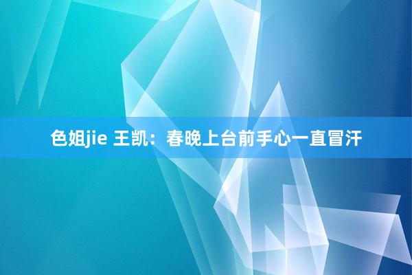 色姐jie 王凯：春晚上台前手心一直冒汗